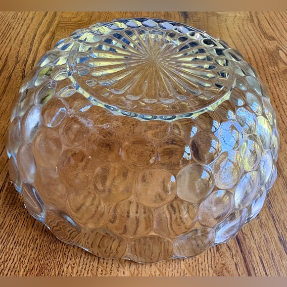 Vintage Glass Bubble Bowl- hint of blue- - Picture 4 of 15